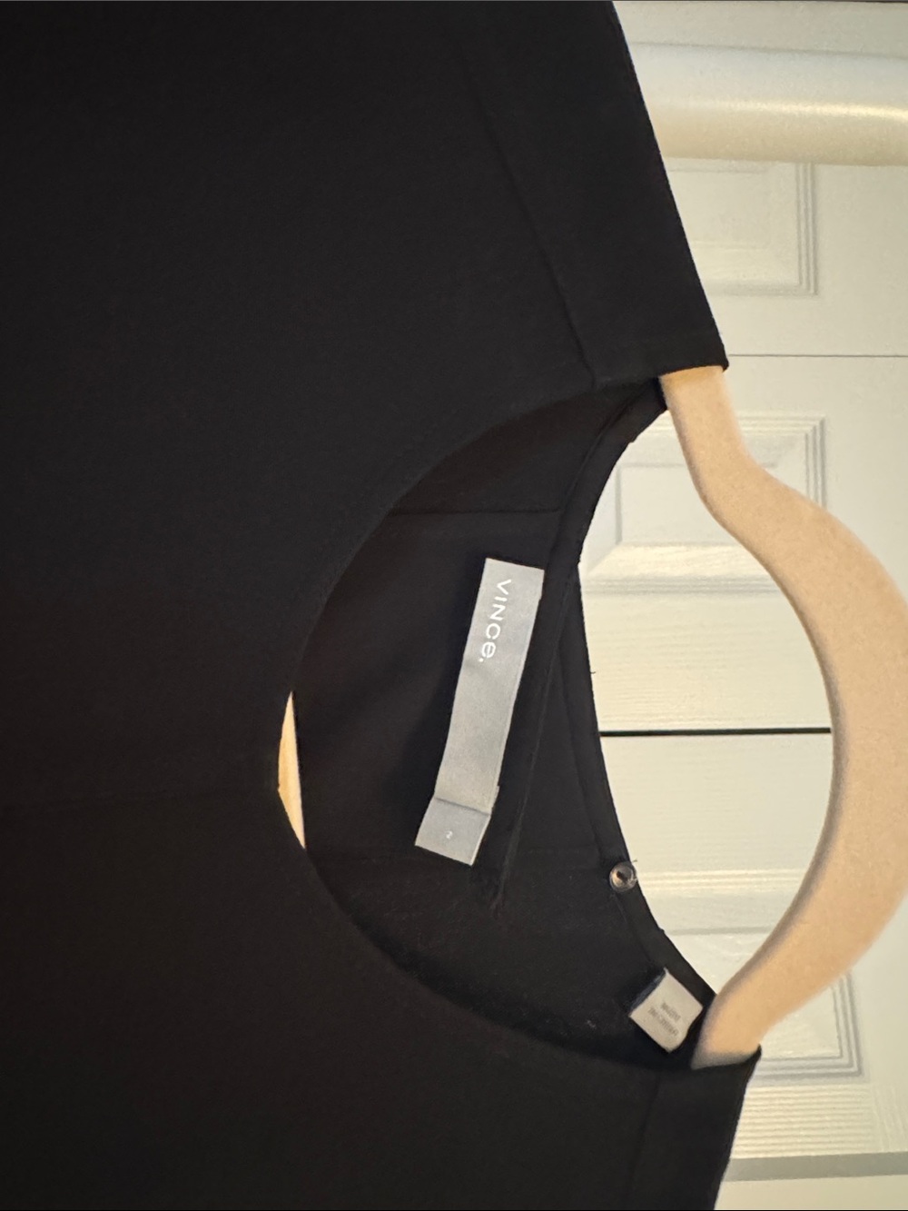 Vince Black Crewneck Ponte Top